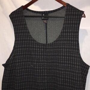 JK Knits Plaid Sleeveless Dress | Size 26/28